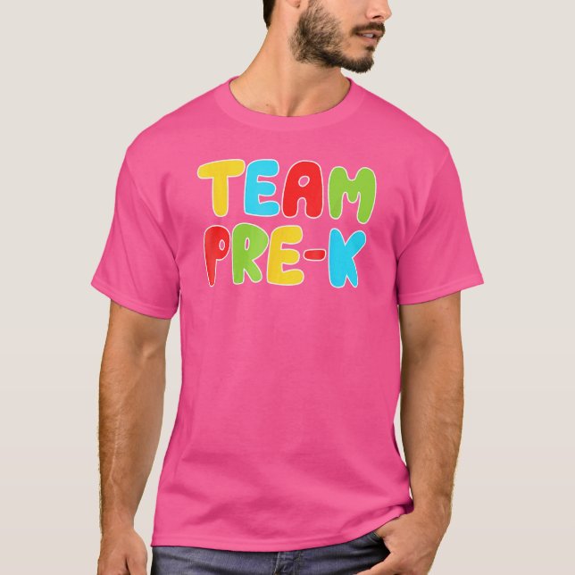 T-shirt Équipe D'Enseignants Pré-Kinder Retour À L'École É (Devant)