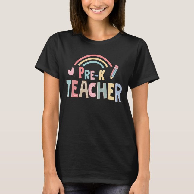 T-shirt Équipe d'enseignants préK Équipe préscolaire Arc-e (Devant)