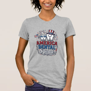 T-shirt Équipe dentaire américaine dessin vectoriel de den