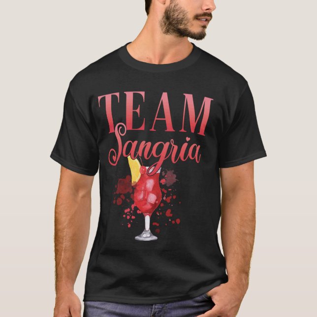 T-shirt Équipe d'Enterrement de Vie de Jeune Fille Sangria (Devant)