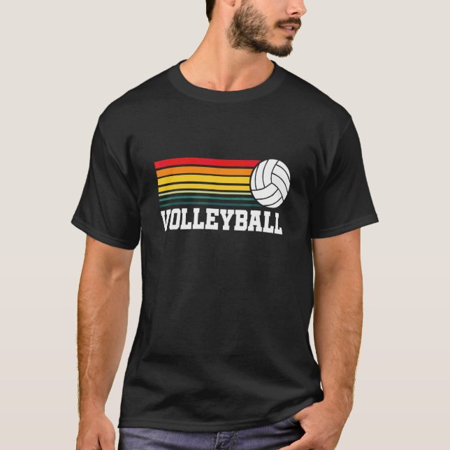 T-shirt Équipe D'Entraîneurs De Sports De Volley-ball Rétr (Devant)