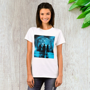 T-shirt Équipe d'entreprise Silhouette Futuriste