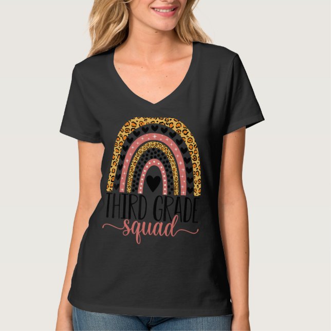 T-shirt Équipe d'équipe de 3e année Enseignant de 3e année (Devant)
