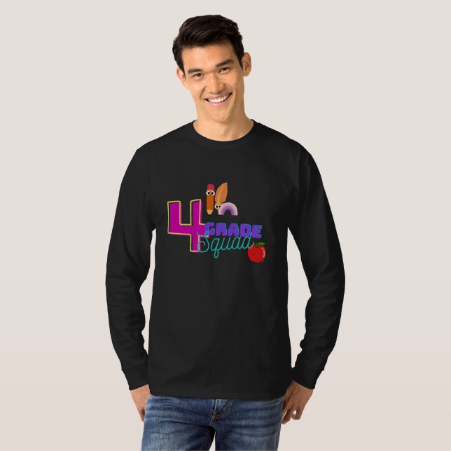 T-shirt Équipe d'équipes de cool de 4e année (Devant entier)
