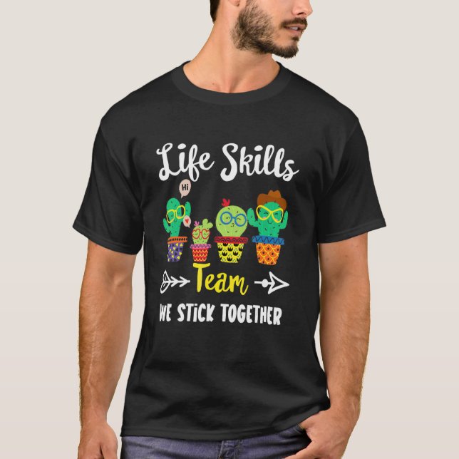 T-shirt Équipe des compétences en vie de Cactus Équipe Ens (Devant)