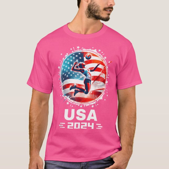 T-shirt Équipe des États-Unis 2024 Drapeau américain Femme (Devant)