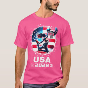 T-shirt Équipe des États-Unis d'Amérique 2028 Drapeau fémi