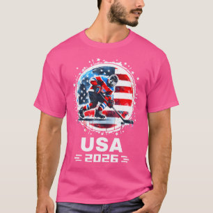 T-shirt Équipe Des États-Unis De Hockey 2026 Pour Hockey 2