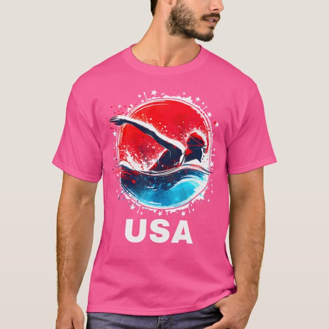 T-shirt Équipe des États-Unis Vêtements drapeau américain (Devant)