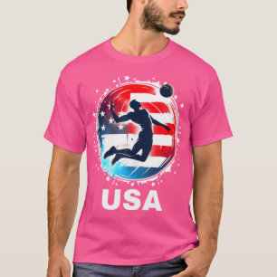 T-shirt Équipe des États-Unis Volleyball États-Unis drapea