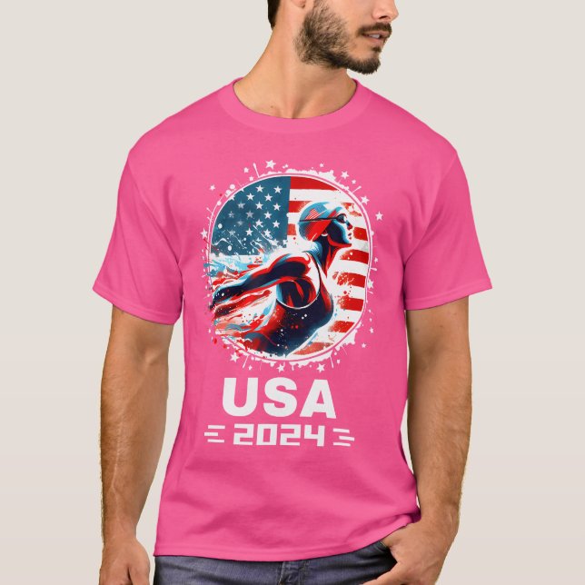 T-shirt Équipe des femmes des États-Unis Drapeau américain (Devant)