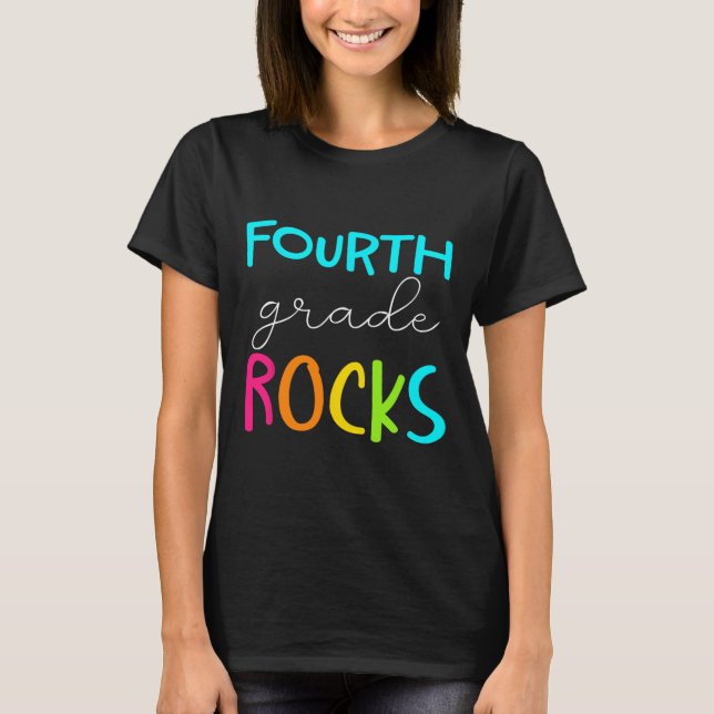 T-shirt Équipe des rochers de 4e année Enseignant (Devant)