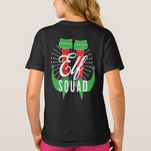 T-shirt Équipe des talons elfes Fêtes de Noël Nom