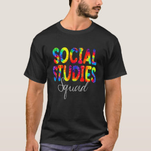 T-shirt Équipe D'Études Sociales Tie Dye Retour À L'École 