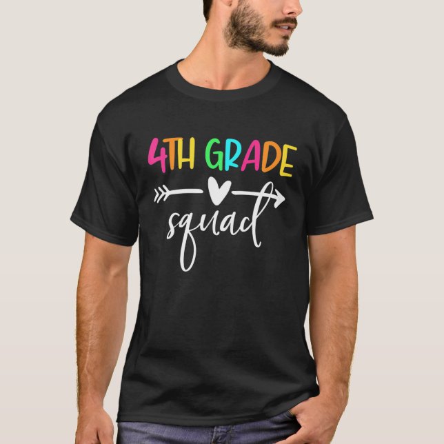 T-shirt Équipe D'Étudiants De 4E Année Quatrième Équipe D' (Devant)