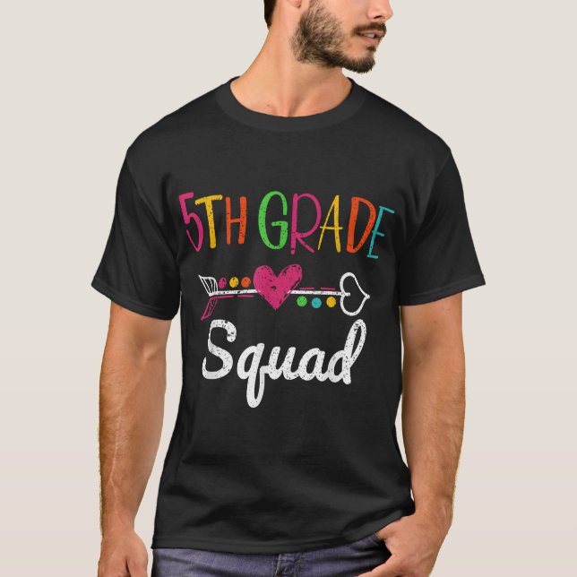 T-shirt Équipe D'Étudiants De 5E Année Sixième Équipe D'En (Devant)