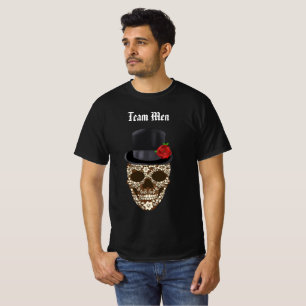 T-shirt Équipe d'Hommes Crâne de Sucre Vintage