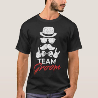 T-shirt Équipe d'hommes mariés Mariage Mariage Mariage Ent