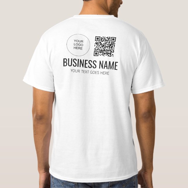 T-shirt Équipe d'impression des deux côtés Mens QR Code Lo (Dos)