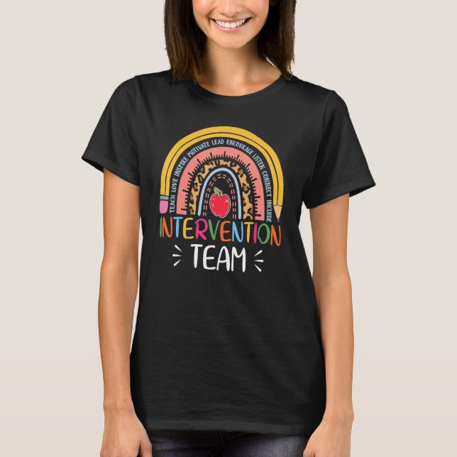 T-shirt Équipe d'intervention de l'équipe Rti Équipe d'ens (Devant)