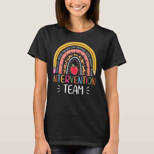 T-shirt Équipe d'intervention de l'équipe Rti Équipe d'ens (Devant)