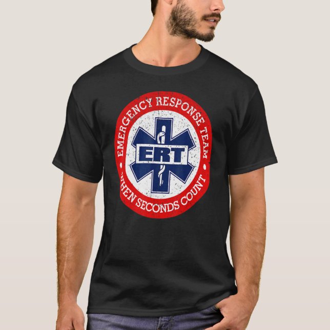 T-shirt Équipe d'intervention d'urgence Ert Vintage (Devant)