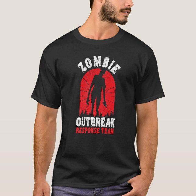 T-shirt Équipe d'intervention en cas d'éclosion de zombie  (Devant)