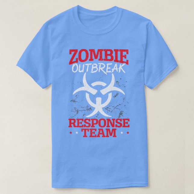 T-shirt Équipe d'intervention en cas d'éclosion de zombie  (Design devant)