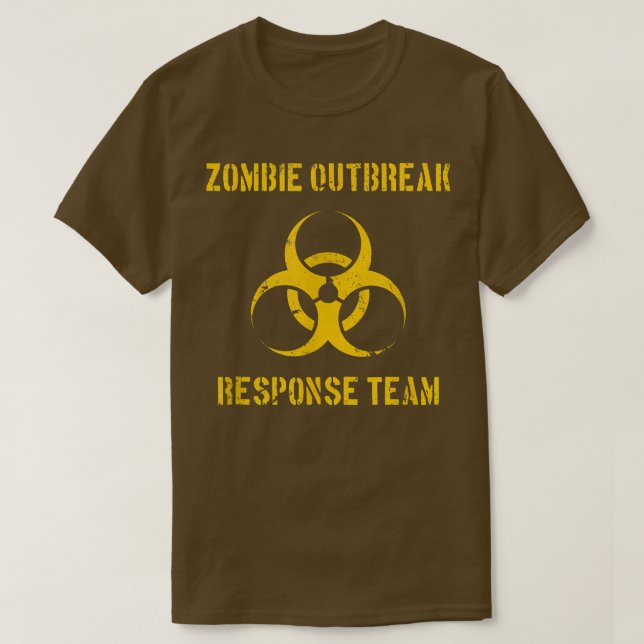 T-shirt Équipe d'intervention en cas d'éclosion de zombie  (Design devant)