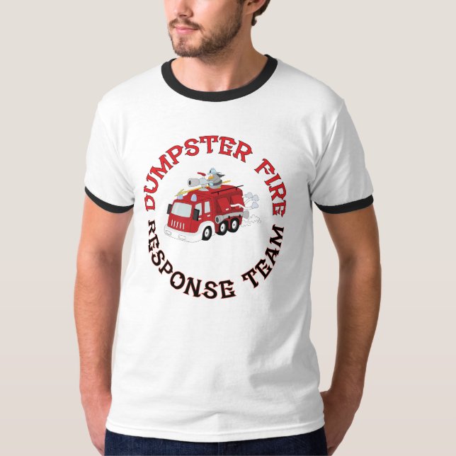 T-shirt Équipe d'intervention en décharge enflammée (Devant)
