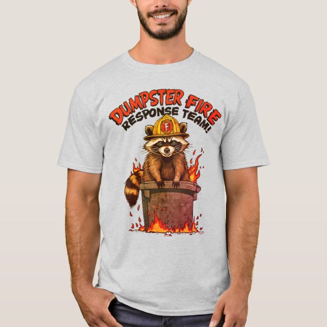 T-shirt Équipe d'intervention pour les décharges en feu ! (Devant)
