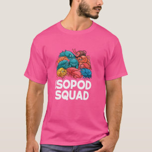 T-shirt Équipe d'isopodes colorés rouleaux pollie créature