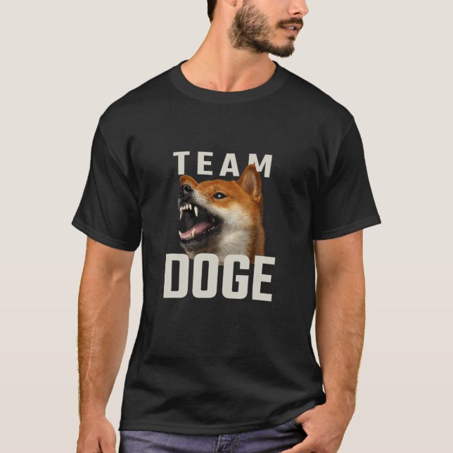 T-shirt Équipe Dogecoin - Un Mème Shiba En Colère Pour Dog (Devant)