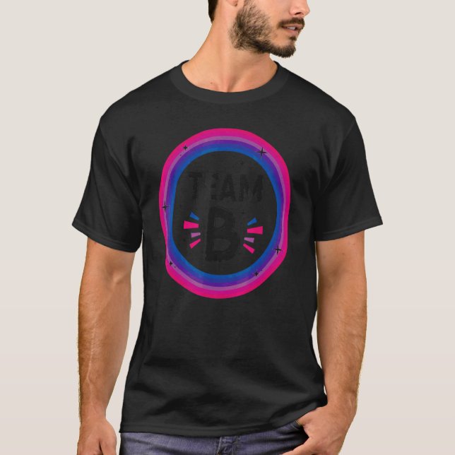 T-shirt Équipe Drapeau Bisexuel Bi Pride B (Devant)