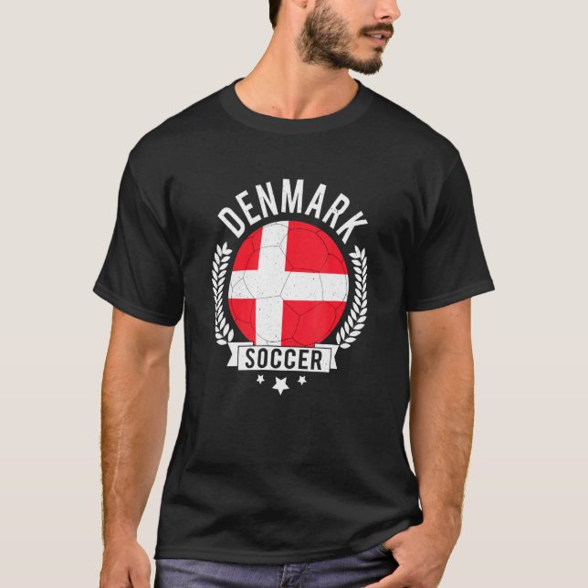 T-shirt Équipe du Danemark de football (Devant)