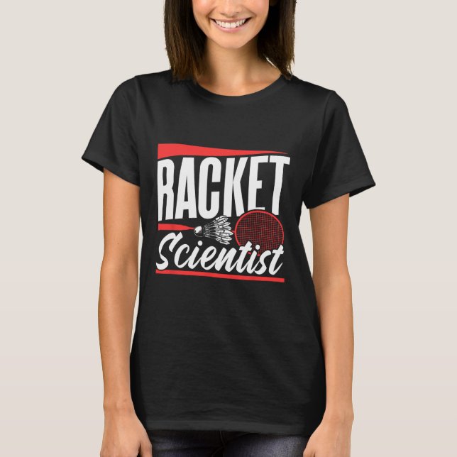 T-shirt Équipe du joueur de matchs de badminton de Racket  (Devant)