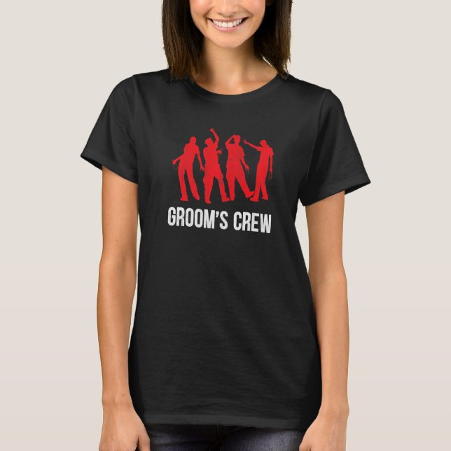 T-shirt Équipe du marié buvant l'escadron de garçon de bac (Devant)