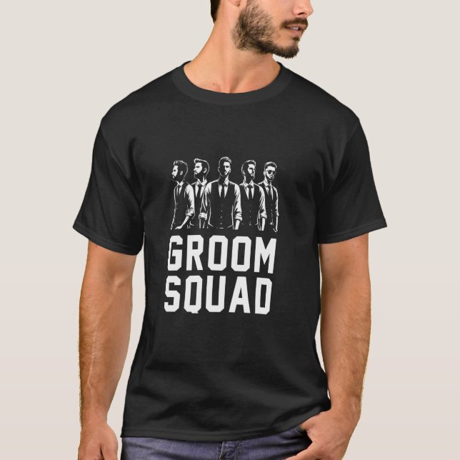 T-shirt Équipe du marié Garçons d'honneur Équipe de fête d (Devant)