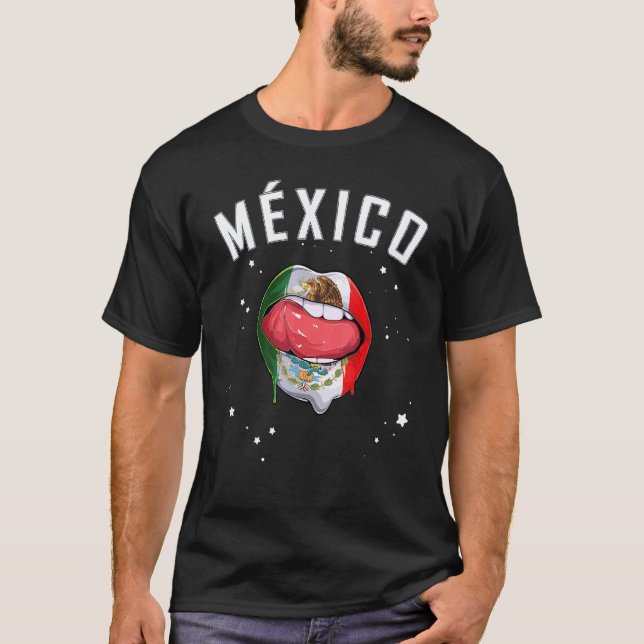 T-shirt Équipe du Mexique de football et de sports Fan mex (Devant)