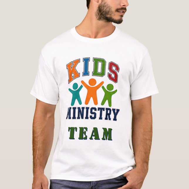 T-shirt 🧸 Équipe du ministère des enfants Typographie 👕 (Devant)