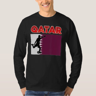 T-shirt Équipe du Qatar de football mondial Cham