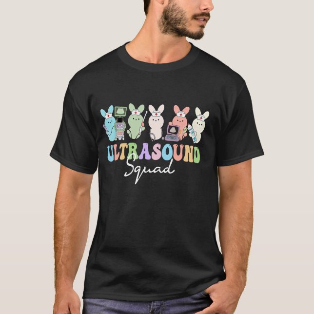 T-shirt Équipe échographie de Pâques, échographie cardiaqu (Devant)