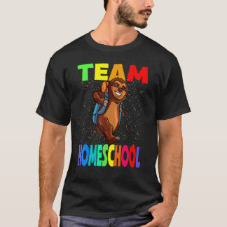 T-shirt Équipe École à la maison Retour à l'école Paresseu