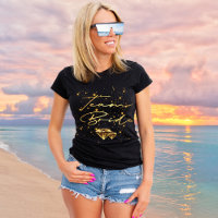 équipe élégante mariée or script noir éclaboussure