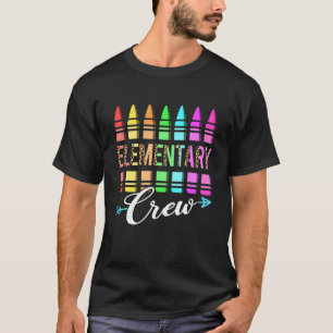 T-shirt Équipe Élémentaire Équipe De Retour À L'École Cray