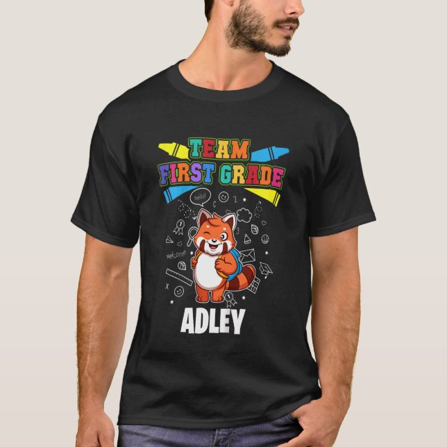 T-shirt Équipe Enfants Première Classe Adley Personnalisé (Devant)