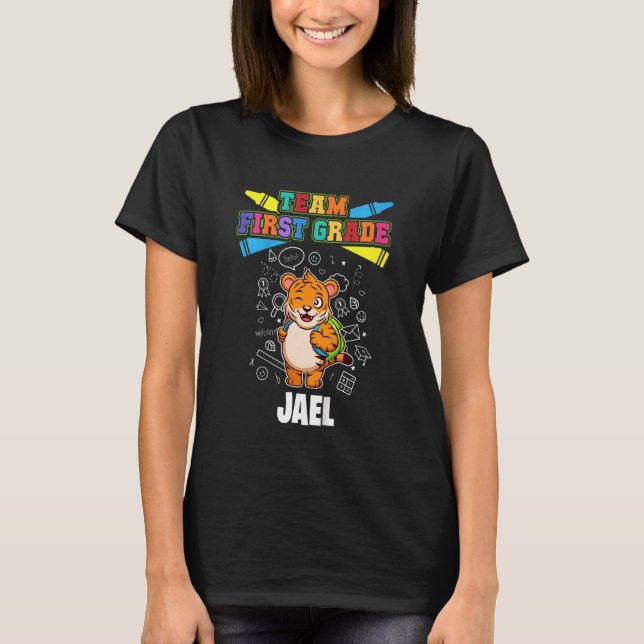 T-shirt Équipe Enfants Première Classe Jael Personnalisé (Devant)