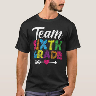 T-shirt Équipe Enseignant De 6E Année Étudiants Retour À L