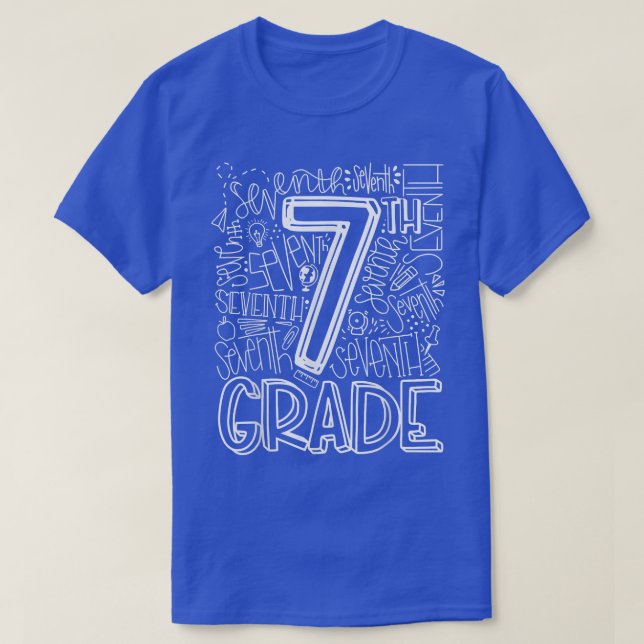 T-shirt Équipe Enseignant Enfant Retour À L'École 7E Septi (Design devant)
