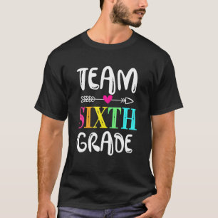 T-shirt Équipe Enseignant Sixième  Sixième Retour À L'écol